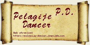 Pelagije Dancer vizit kartica
